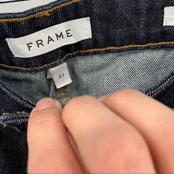 Frame Le Crop Mini Boot Dark Wash Jeans - Picture 4 of 7